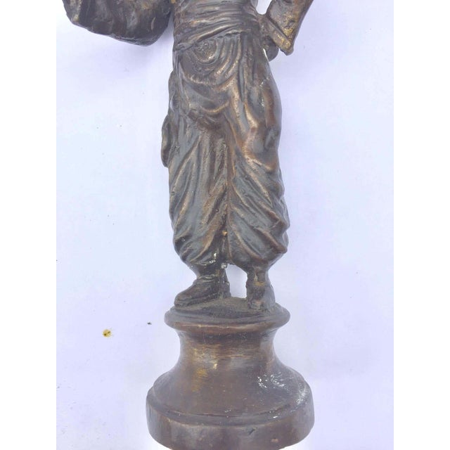 Turkish Orientalist Patinated Bronze Figure of a Turkish Young Man For Sale - Image 3 of 14