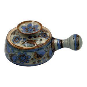 1960s Ken Edwards El Palomar Tonala Pottery 2pc Covered Casserole Serving Dish