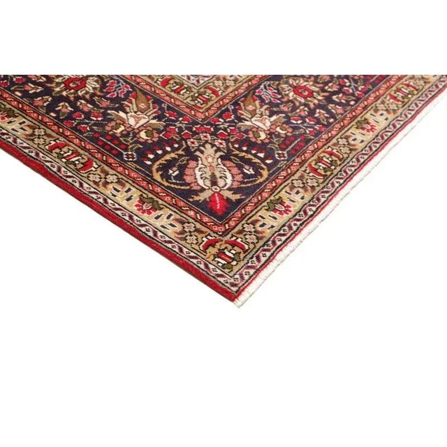 Middle Eastern Hand-Knotted Wool Tabriz Rug For Sale - Image 5 of 11