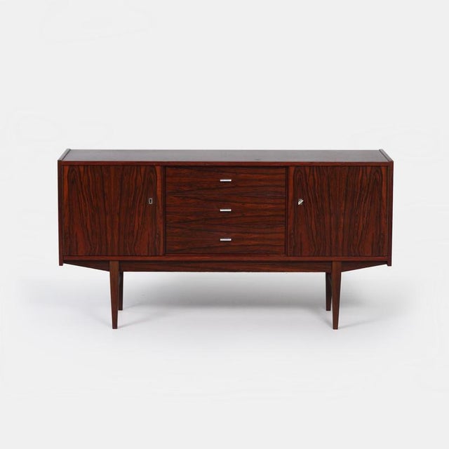 Rosewood Sideboard with 3 Drawers and 2 Cabinets, Denmark, 1960s For Sale - Image 11 of 12