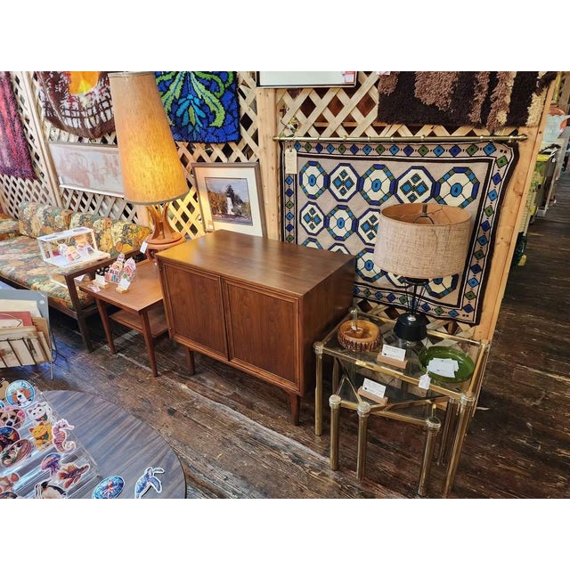 Mid 20th Century Drexel Declaration Mid-Century Walnut Media Cabinet by Kipp Stewart & Stewart MacDougall For Sale - Image 10 of 10