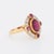 Late 20th Century Natural Burmese Ruby 2 Cts and Diamond Halo Ring, Size 6.5 For Sale - Image 5 of 7