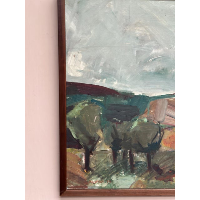S. Hagman, Four Trees, 1979, Oil on Canvas, Framed For Sale - Image 9 of 18