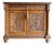 Antique English Style Walnut Marble Top Buffet For Sale