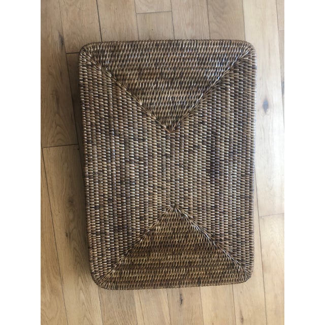 Late 20th Century Vintage Burmese Rattan Serving Tray For Sale - Image 5 of 8