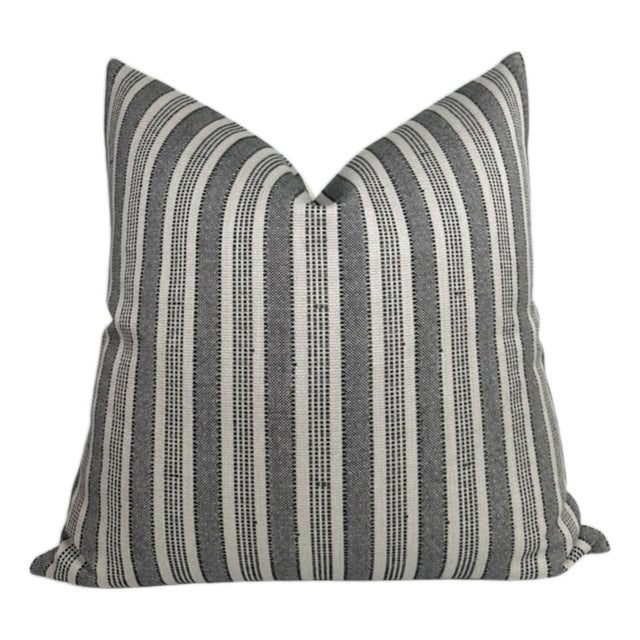 Amida Charcoal Woven Pillow Cover, 20x20 Pillow For Sale