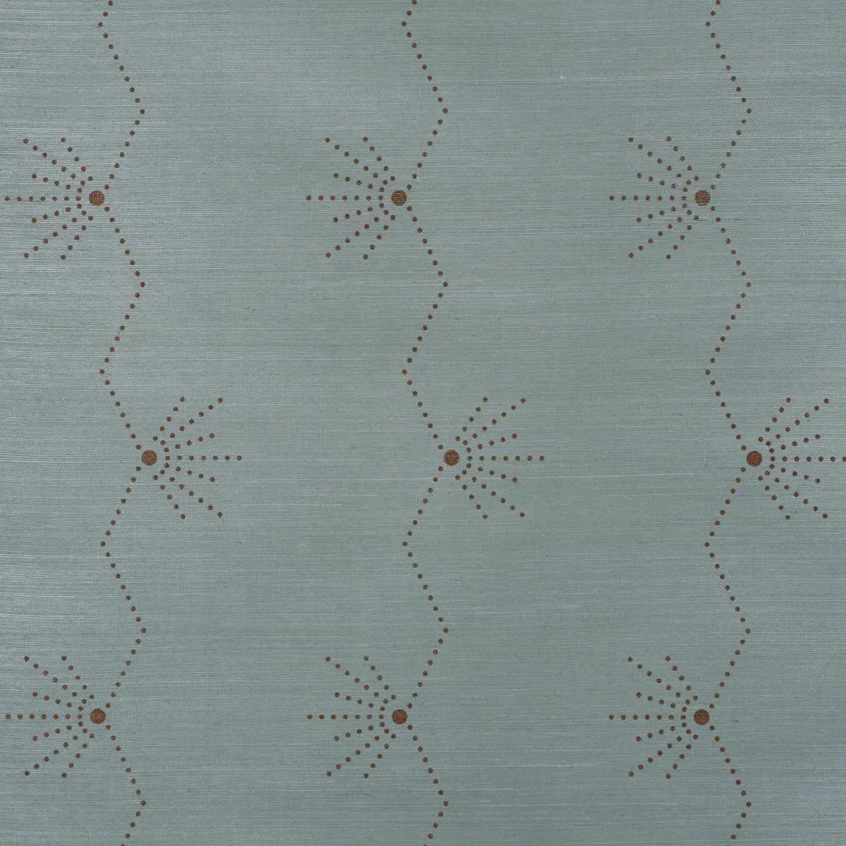 Schumacher Royère Stripe Sisal Wallpaper In Seaglass 1 | Chairish