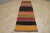 Textile 1960s Scandinavian Natural Wool Colorful Striped Kilim Runner Rug For Sale - Image 7 of 7