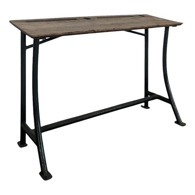 Vintage School Desk in Wood, 1960s For Sale