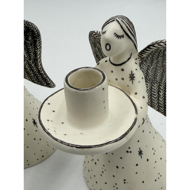 Emilia Castillo Angelical Silver & Porcelain Candleholders, Mexico, 1996 For Sale - Image 13 of 18