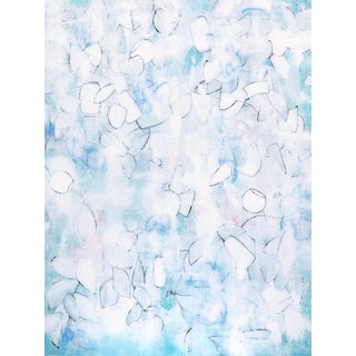 "Float No. 30 - Held Interval" - Luminous Abstract Blue Painting For Sale