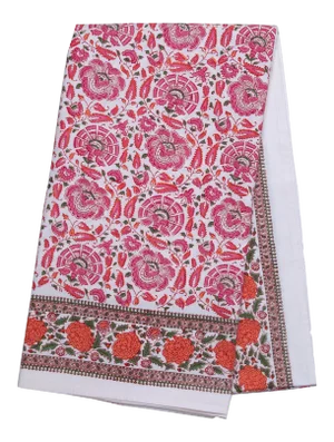 Riyad Tablecloth, 4-seat table - Pink & Orange