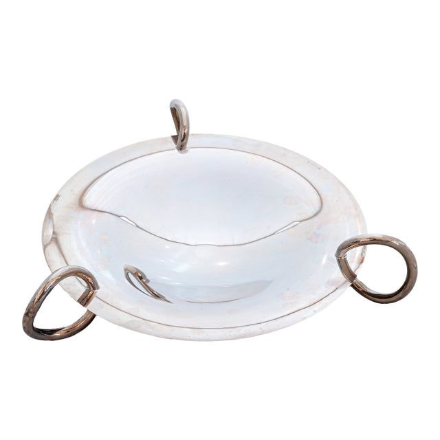 Andrée Putman "Vertigo" Silver-Plated Centerpiece Bowl For Sale