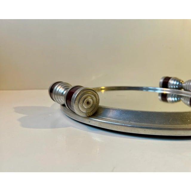 Mid-Century Modern Streamline Bauhaus Plateau Mirror Tray, 1930s For Sale - Image 3 of 9