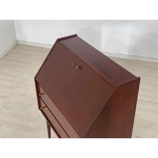 Brown Vintage Wooden Secretary, 1960s For Sale - Image 8 of 10