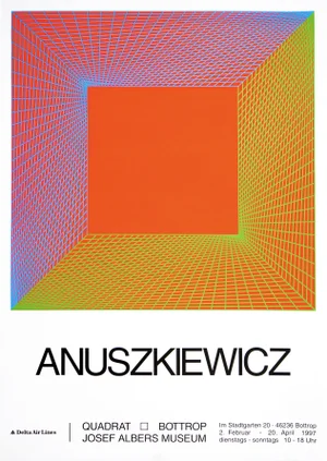 Richard Anuszkiewicz at Josef Albers Museum 1997 Exhibition Serigraph Poster