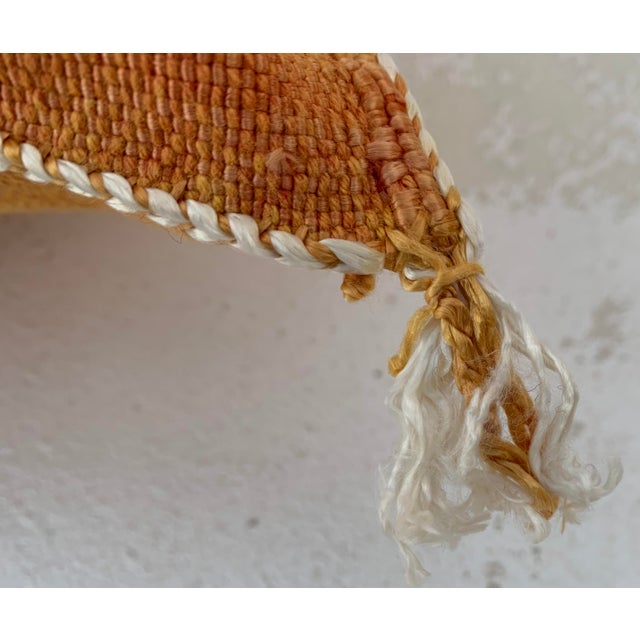 Early 21st Century Contemporary Orange Silk Sabra Pillow Covers- a Pair For Sale - Image 5 of 9