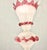 Pair Vintage Venetian Murano Opaline & Pink Cranberry Glass Chandelier Lamp Replacement Components For Sale - Image 12 of 12