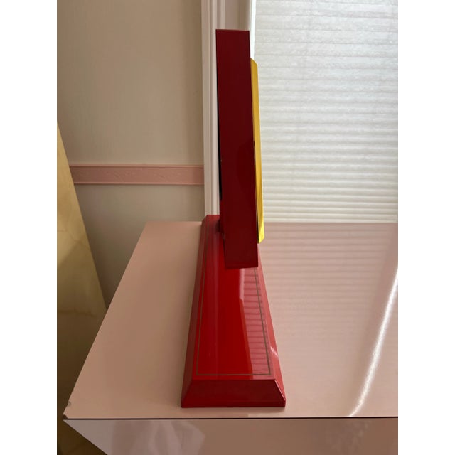 1980 Red Triangle Photo Frame, Made in Japan For Sale - Image 4 of 8