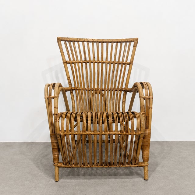 Vintage Natural Rattan Armchair, 1970s For Sale - Image 6 of 8