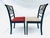 Black 50's Regency Style Painted Black Chinoiserie Set of 2 Chairs For Sale - Image 8 of 12