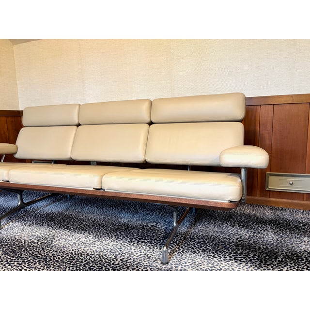 Mid-Century Modern Eames Three Seat Sofa For Sale - Image 3 of 12