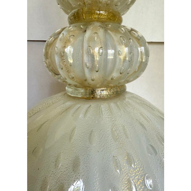 1940's Italian Venetian Murano Art Glass Table Lamp For Sale - Image 9 of 13