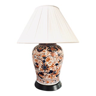 Japanese Imari Style Ceramic Table Lamp For Sale