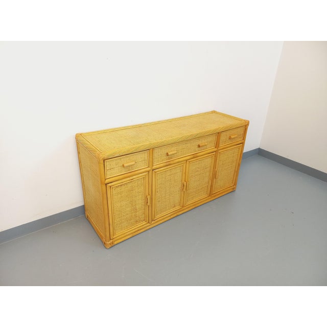 Vintage Woven Rattan Sideboard, 1970s For Sale - Image 12 of 18