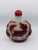 Early 20th Century Oversize Large Opaline Glass Snuff Bottle With Red Overlay of Fish Design For Sale - Image 4 of 12