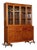 Large Vintage Oriental Chinese Carved Hardwood Bookcase Display Cabinet For Sale
