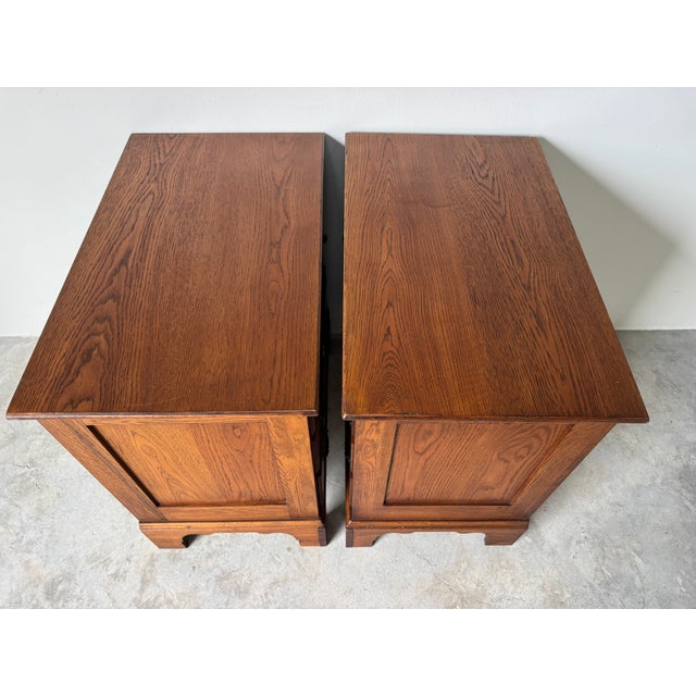 Pair of Drexel Studio Wooden Nightstands With Four Drawers & Pull-Out Tray For Sale - Image 10 of 18