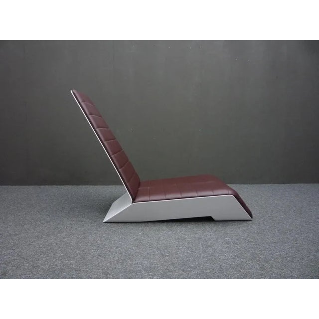 1980s Space Age Leather & Fiberglass Lounge Chair, 1980s For Sale - Image 5 of 12
