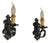 Mid-Century Gothic Tole Wall Sconces, 1970s, Set of 2 For Sale - Image 9 of 9
