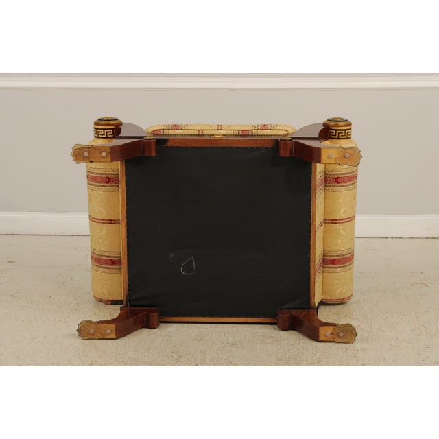 Versace Italian Upholstered Mahogany Chair For Sale - Image 14 of 14