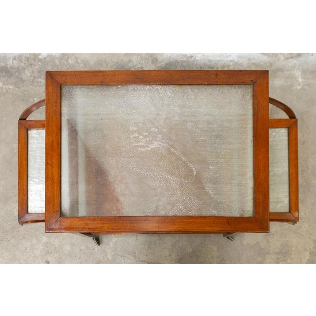 1950s solid beech wood food trolley In addition to the main shelf, there are two foldable side shelves, all made of...