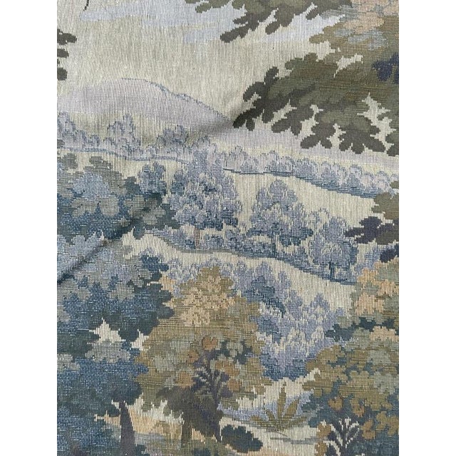 Vintage French Jacquard Tapestry with Verdure Motif in the style of Aubusson, 1960s For Sale - Image 14 of 18