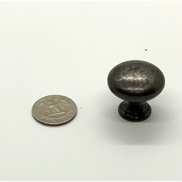 Drexel Heritage Drexel Heritage Round Hammered Knob in Pewter For Sale - Image 4 of 5