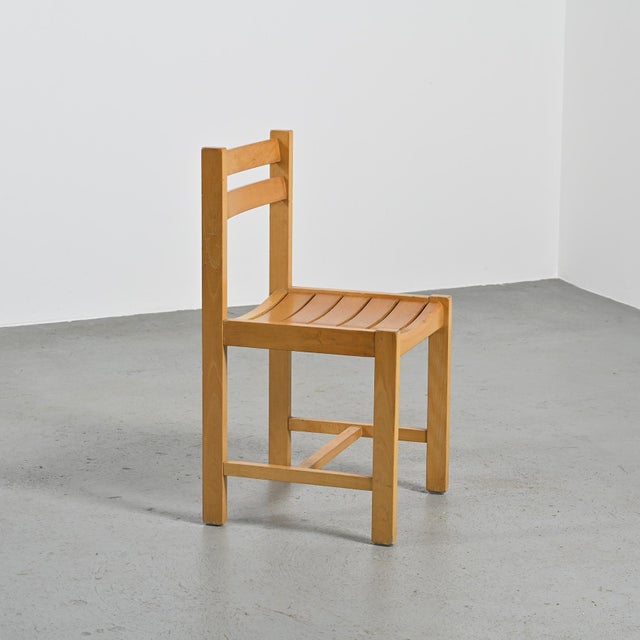 Wood Dining Chairs attributed to André Sornay, France, 1960s, Set of 6 For Sale - Image 7 of 15