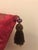 1990s Vintage Pair of Isabelle H.Hand Painted Cherry Silk, Accessary Pillows, For Sale - Image 5 of 9