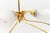 Metal Mid-Century Modern Six-Armed Brass Sputnik Lamp, 1950s For Sale - Image 7 of 13