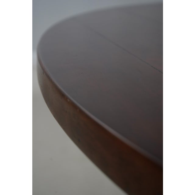 Wood Woodbridge Round Cherry Dining Room Table For Sale - Image 7 of 12