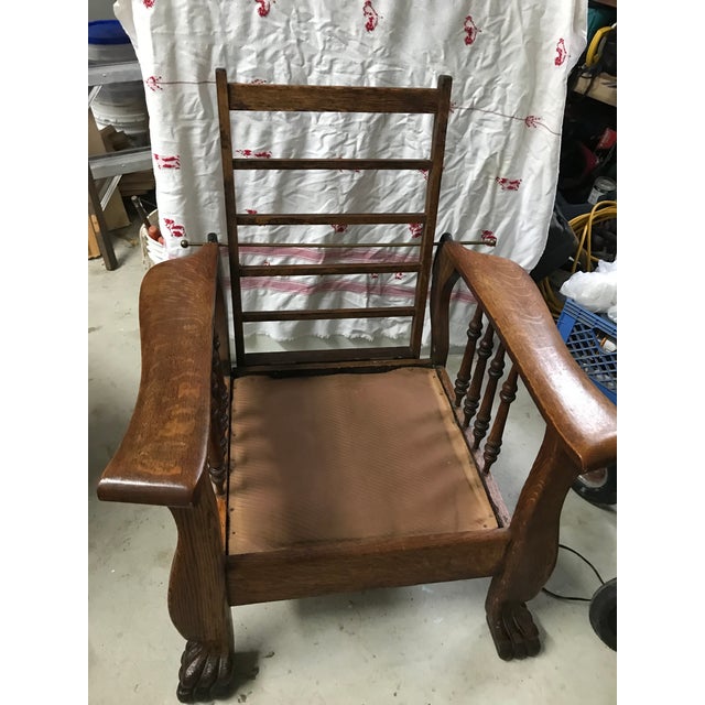 1900s Antique Oak Traditional Morris Chair Chairish