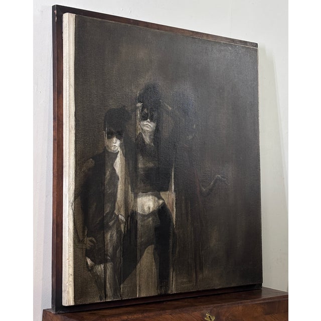 Mid-Century Modern Mid 20th Century Painting by California Artist Raymond Rowley King 'Girls in a Dance Studio' For Sale - Image 3 of 5