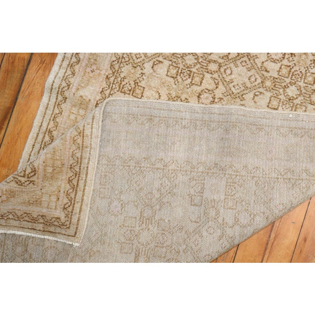 Persian Vintage Persian Soft Brown Cream Runner - 2'8" X 22'6" For Sale - Image 3 of 8