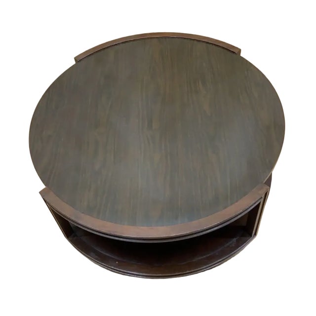 Dunbar Furniture Mid Century Modern Two-Tier Coffee Table on Casters by Dunbar For Sale - Image 4 of 7