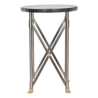 Gueridon Empire Style Side Table With Glass Top For Sale