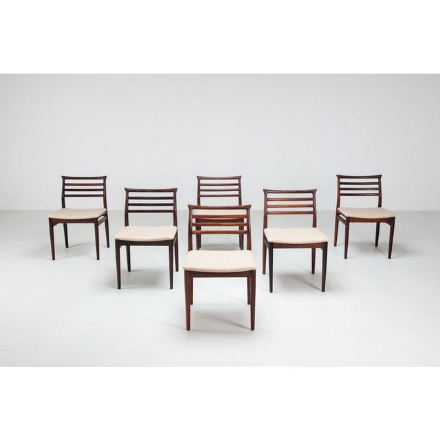 Mid-Century Modern Dining Chairs in Rosewood by Erling Torvits for Sørø Stolefabrik, Denmark, 1960, Set of 6 For Sale - Image 3 of 15
