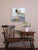 Mid-Century Modern Mid-Century Modern 'House Above the Fields' Vintage Original Abstract Landscape Oil Painting, Framed For Sale - Image 3 of 14