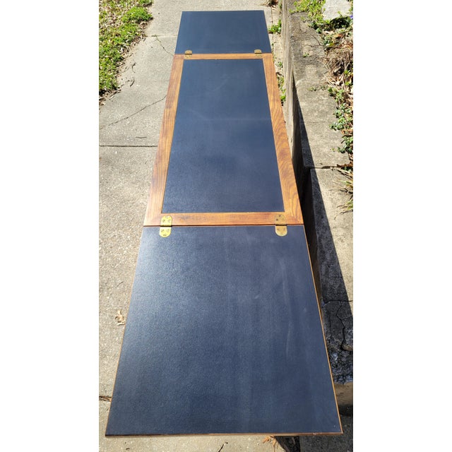 Brown 1970s Henredon Artefacts Oak Fliptop Bar Cart, Attributed For Sale - Image 8 of 10